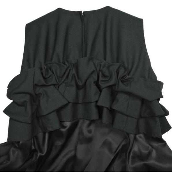 新品 noir kei ninomiya コムデギャルソン 25SS ウール×キュプラツイルワンピース 3O-O010 S 定価105,600円 ノースリーブ フリル ドレス |  | 05