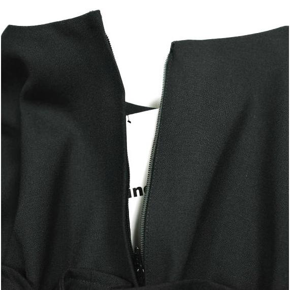 新品 noir kei ninomiya コムデギャルソン 25SS ウール×キュプラツイルワンピース 3O-O010 S 定価105,600円 ノースリーブ フリル ドレス |  | 06