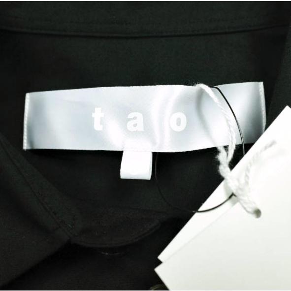 新品 tao COMME des GARCONS タオ コムデギャルソン 25SS 綿ブロード 角衿 長袖ブラウス TO-B007 S BLACK Tricot 定価52,800円 シャツ |  | 04