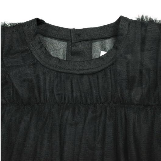 新品 tao COMME des GARCONS タオ コムデギャルソン 25SS チュールトップス TO-T021 M BLACK Tricot 定価42,900円 ティアード ブラウス |  | 05