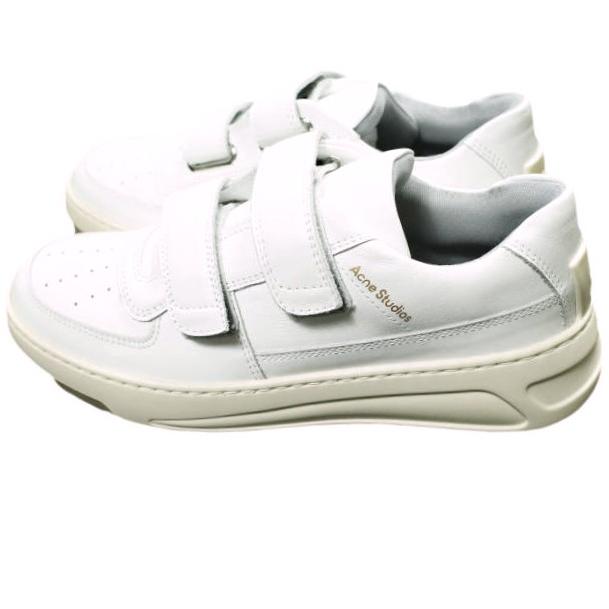 新品 Acne Studios アクネストゥディオズ イタリア製 Steffey Friend ベルクロストラップスニーカー 38(25cm) WHITE 定価80,300円 シューズ |  | 01