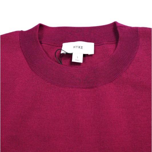 新品 HYKE ハイク 23SS S/C/P HALF SLEEVE SWEATER ハーフスリーブニット 231 - 11306 1(S) PLUM セーター トップス g25056 |  | 03