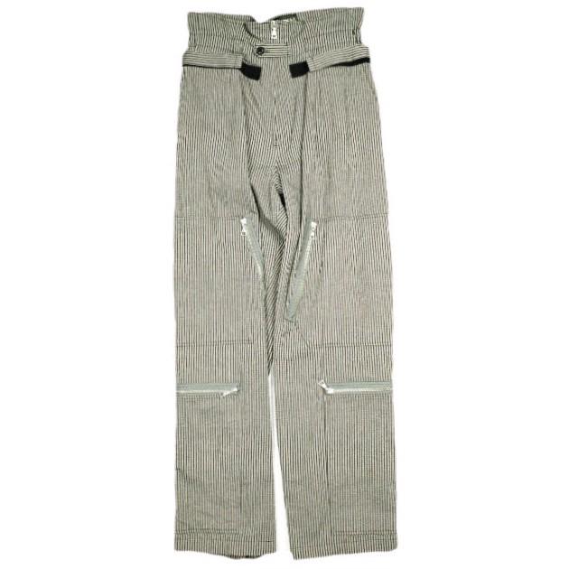新品 PHOTOCOPIEU フォトコピュー 24SS HIGH-WAISTED FLIGHT PANTS - BEATRICE ハイウエスト ストライフ?シアサッカー フライトパンツ 36 | 