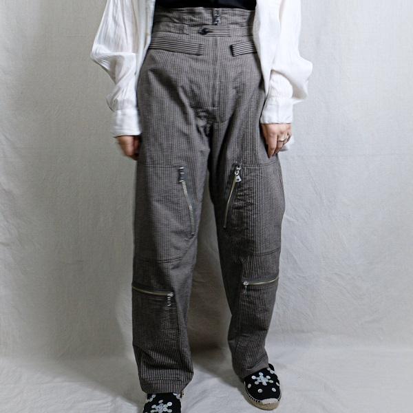新品 PHOTOCOPIEU フォトコピュー 24SS HIGH-WAISTED FLIGHT PANTS - BEATRICE ハイウエスト ストライフ?シアサッカー フライトパンツ 36 |  | 02