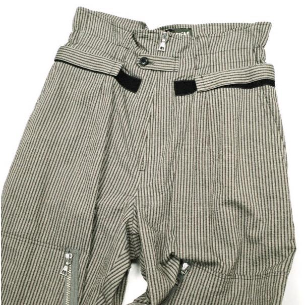 新品 PHOTOCOPIEU フォトコピュー 24SS HIGH-WAISTED FLIGHT PANTS - BEATRICE ハイウエスト ストライフ?シアサッカー フライトパンツ 36 |  | 04