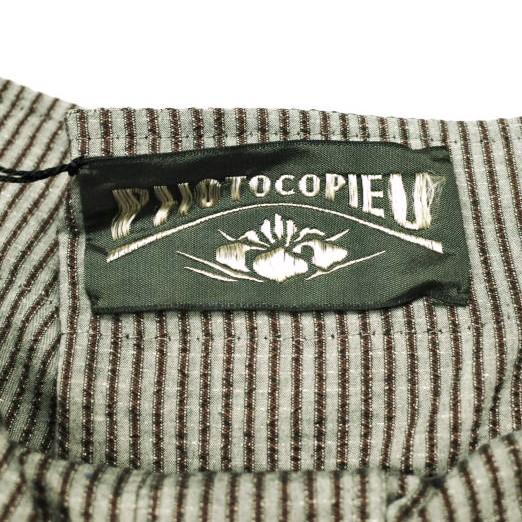 新品 PHOTOCOPIEU フォトコピュー 24SS HIGH-WAISTED FLIGHT PANTS - BEATRICE ハイウエスト ストライフ?シアサッカー フライトパンツ 36 |  | 08