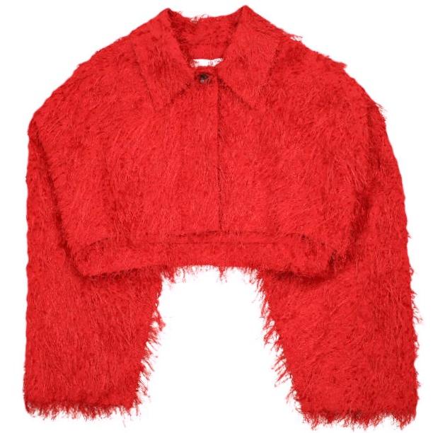 新品 CLANE クラネ 24SS FRINGE SHORT JACKET フリンジショートジャケット 16103-0422 1 RED 定価41,800円 アウター g25078 | 