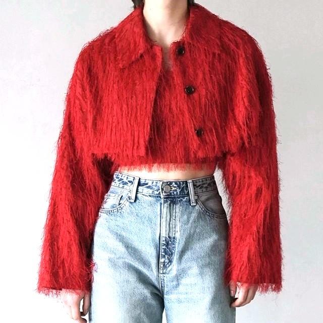新品 CLANE クラネ 24SS FRINGE SHORT JACKET フリンジショートジャケット 16103-0422 1 RED 定価41,800円 アウター g25078 |  | 02