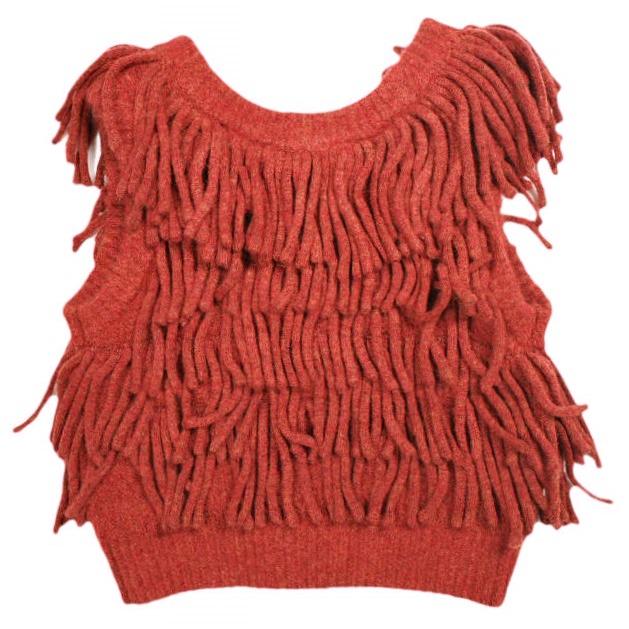 新品 CLANE クラネ 24AW W FACE FRINGE KNIT VEST ダブルフェイスフリンジニットベスト 17106-2082 1 ORANGE セーター 定価28,600円 g25079 |  | 01