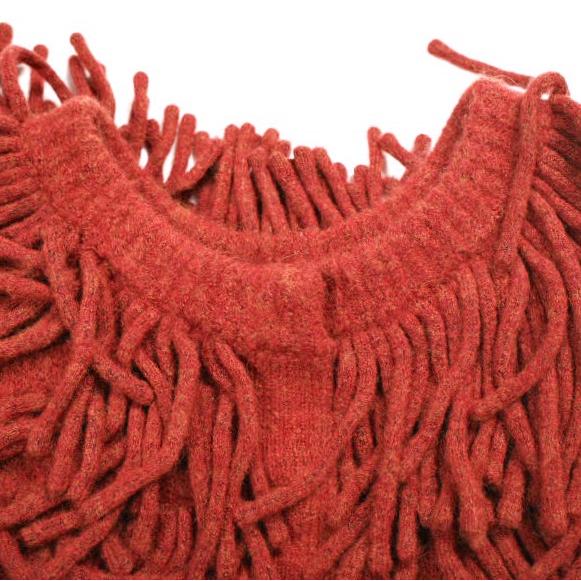 新品 CLANE クラネ 24AW W FACE FRINGE KNIT VEST ダブルフェイスフリンジニットベスト 17106-2082 1 ORANGE セーター 定価28,600円 g25079 |  | 04