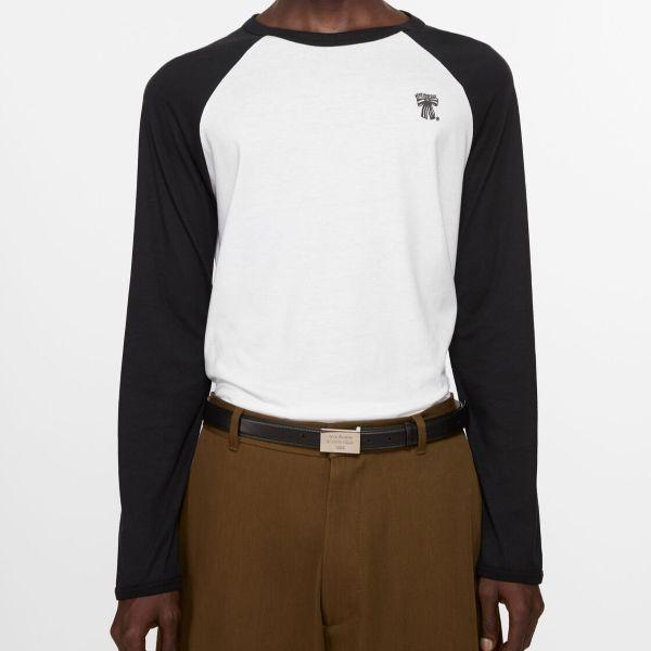 新品 Acne Studios アクネストゥディオズ 25SS ロングスリーブTシャツ レギュラーフィット FN-UX-TSHI000094 L White/Black 定価46,200円 |  | 02