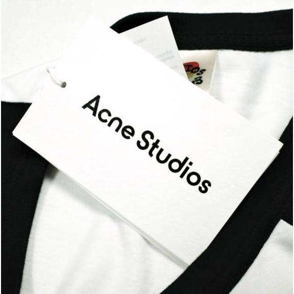 新品 Acne Studios アクネストゥディオズ 25SS ロングスリーブTシャツ レギュラーフィット FN-UX-TSHI000094 L White/Black 定価46,200円 |  | 03
