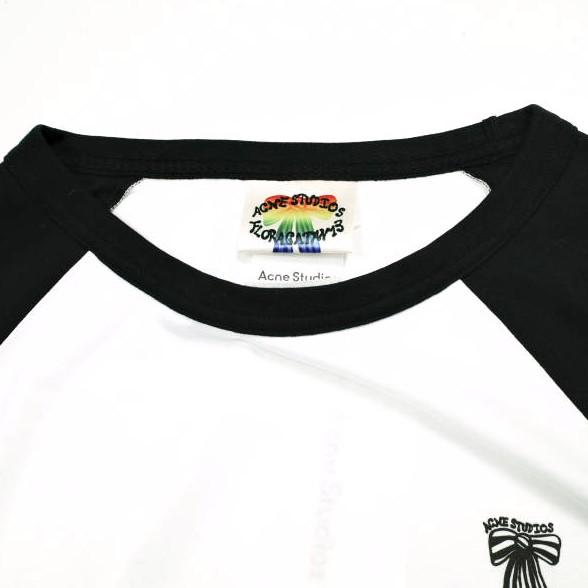 新品 Acne Studios アクネストゥディオズ 25SS ロングスリーブTシャツ レギュラーフィット FN-UX-TSHI000094 L White/Black 定価46,200円 |  | 05