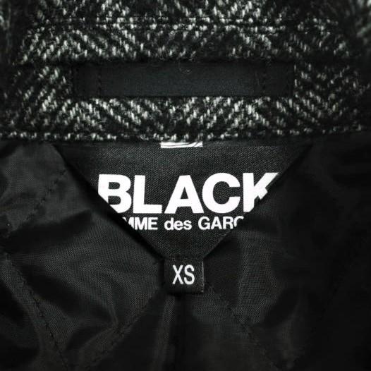 BLACK COMME des GARCONS ブラックコムデギャルソン 25AW ウール/ナイロン ツイードヘリンボーンコート 1P-C003 XS 定価156,200円 |  | 07