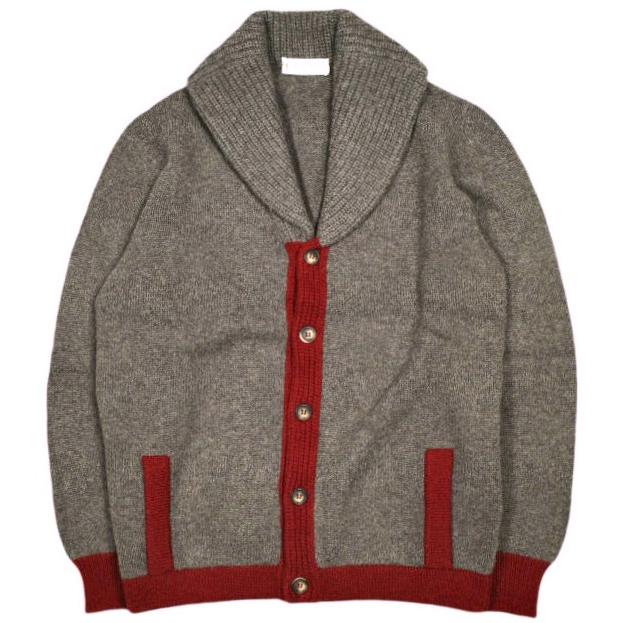 ARNYS PARIS アルニス イタリア製 ウールカシミヤ ショールカラーカーディガン 1113-343-1216 M Brown/Red ニット トップス g25111 | 