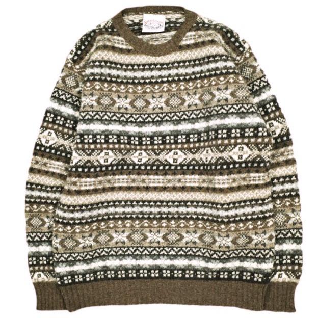 美品 UA別注 Jamieson's フェアアイル柄 ニット Lサイズ Jamieson's of
