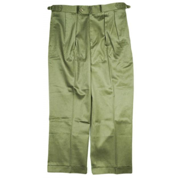 新品 BARRY BRICKEN バリーブリッケン アメリカ製 2プリーツツイルトラウザーズ BB-SK-5-SB 34 OLIVE チノ パンツ ボトムス g25131 | 