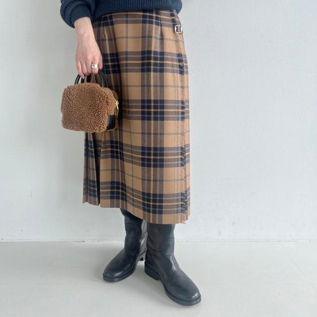 O'NEIL of DUBLIN オニールオブダブリン アイルランド製 CLASSIC REGLAR キルトスカート 64-27-0158-594 F/38 CAMEL ラップ チェック |  | 02