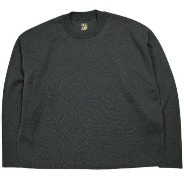 BATONER バトナー 24AW 32G SMOOTH WOOL CREW NECK KNIT 32ゲージスムースウールクルーネックニット BN-24FL-015 1 CHACOAL セーター | 