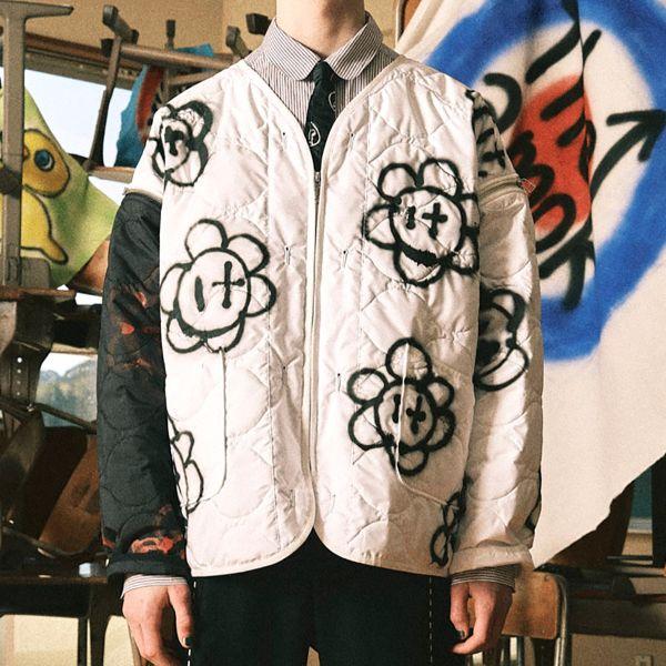 amok アモク 24AW 日本製 GUERNIKA QUILTING BLOUSON ゲルニカ キルティングブルゾン 242031 L WHITE 2WAY ベスト ジャケット アウター |  | 02