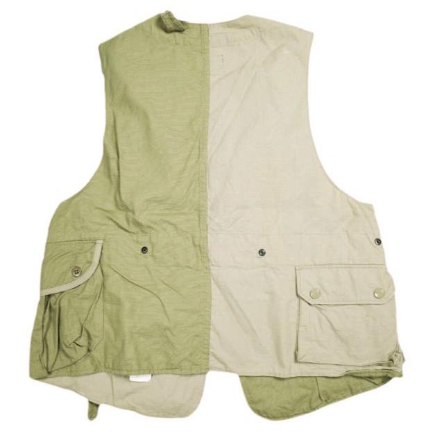 新品 Engineered Garments x BEAMS PLUS エンジニアードガーメンツ 別注 MILSPO VEST ミルスポベスト M Khaki ジレ クレイジーパターン |  | 01