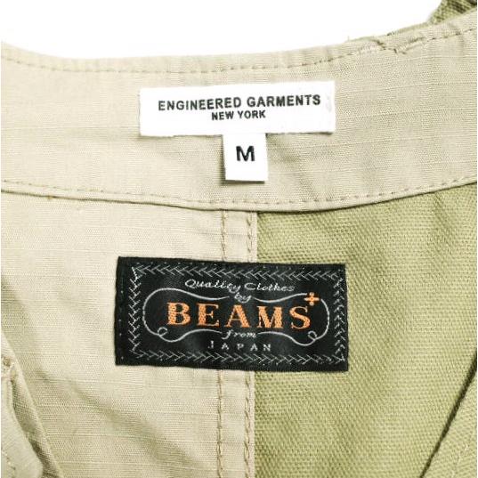 新品 Engineered Garments x BEAMS PLUS エンジニアードガーメンツ 別注 MILSPO VEST ミルスポベスト M Khaki ジレ クレイジーパターン |  | 04