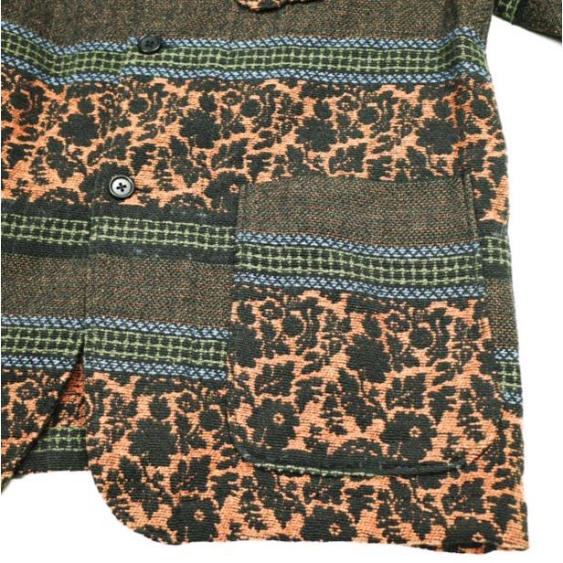 Engineered Garments エンジニアードガーメンツ アメリカ製 Loiter Jacket - Ethnic Floral Jacquard ロイタージャケット S Black/Rust |  | 04