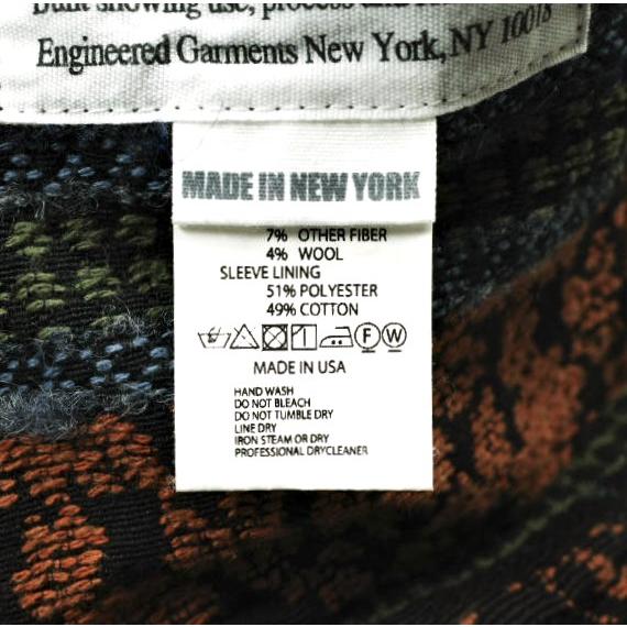 Engineered Garments エンジニアードガーメンツ アメリカ製 Loiter Jacket - Ethnic Floral Jacquard ロイタージャケット S Black/Rust |  | 07