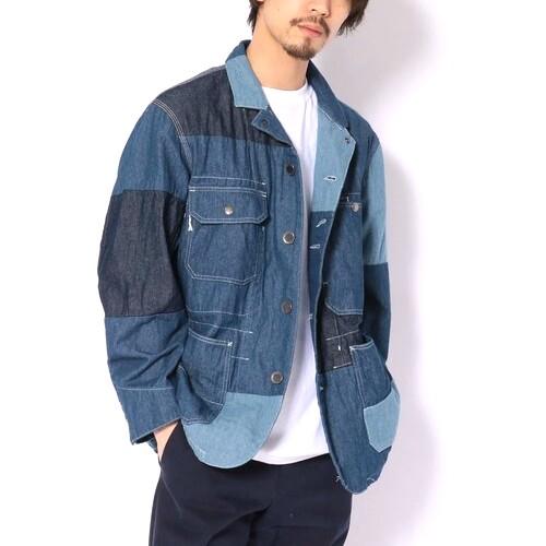Engineered Garments エンジニアードガーメンツ Logger Jacket - Washed 8oz Denim パッチワークデニム ロガージャケット S MED INDIGO |  | 02