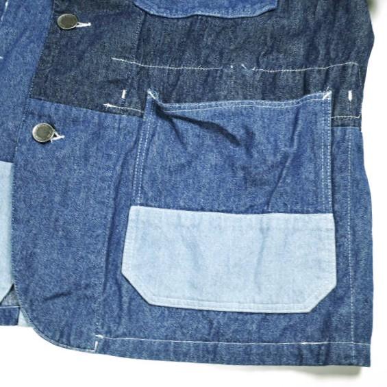 Engineered Garments エンジニアードガーメンツ Logger Jacket - Washed 8oz Denim パッチワークデニム ロガージャケット S MED INDIGO |  | 05