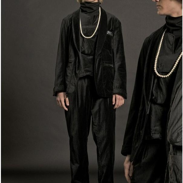 新品 Engineered Garments エンジニアードガーメンツ SD Jacket ? Cotton Velveteen ショールカラー1Bジャケット ベルベット S Black |  | 03