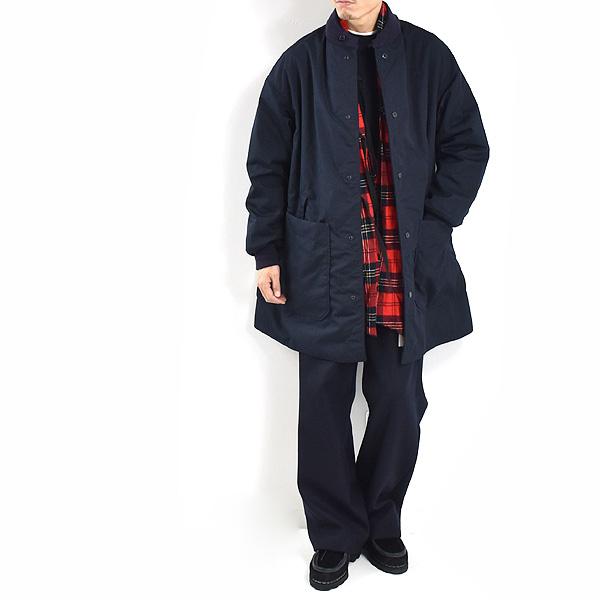 Engineered Garments エンジニアードガーメンツ LINER JACKET / PC Poplin ? Melton ライナージャケット S NAVY リバーシブル コート |  | 02