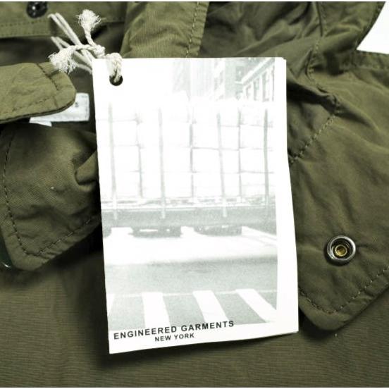 新品 Engineered Garments エンジニアードガーメンツ Hooded Coat 4.5oz Waxed Cotton ワックスコットン フーデッドコート S OLIVE 2WAY |  | 02
