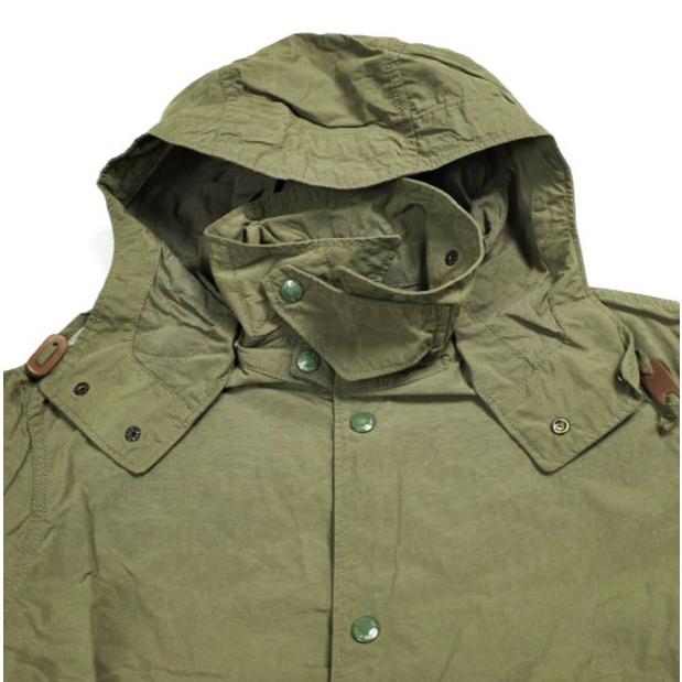 新品 Engineered Garments エンジニアードガーメンツ Hooded Coat 4.5oz Waxed Cotton ワックスコットン フーデッドコート S OLIVE 2WAY |  | 03