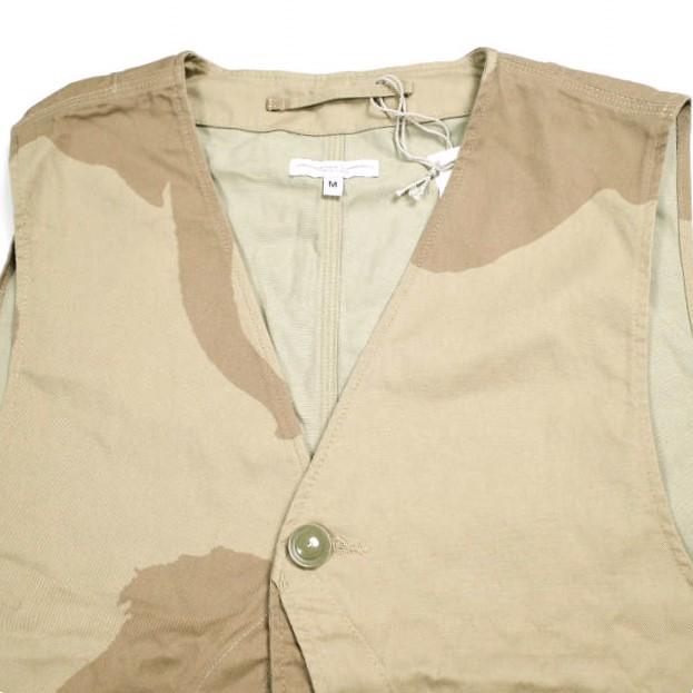 新品 Engineered Garments エンジニアードガーメンツ UPLAND VEST - ANIMAL PRINT COTTON FLAT TWILL アップランドベスト M Khaki カモ |  | 05