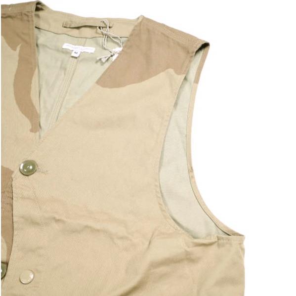 新品 Engineered Garments エンジニアードガーメンツ UPLAND VEST - ANIMAL PRINT COTTON FLAT TWILL アップランドベスト M Khaki カモ |  | 06