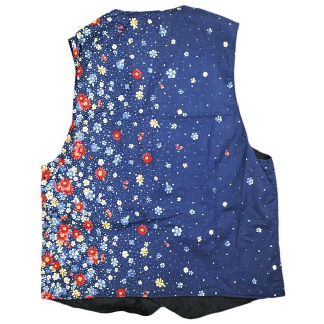 新品 Engineered Garments エンジニアードガーメンツ Reversible vest - High Count Twill リバーシブルベスト M Dk.Navy 花柄 フローラル |  | 03