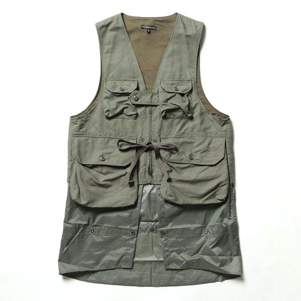 Engineered Garments エンジニアードガーメンツ Game Vest - Double Cloth ゲームベスト ダブルクロス M Olive ジレ ハンティング コットン |  | 02