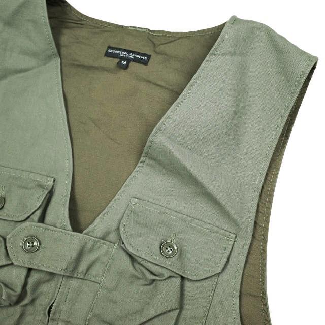 Engineered Garments エンジニアードガーメンツ Game Vest - Double Cloth ゲームベスト ダブルクロス M Olive ジレ ハンティング コットン |  | 05