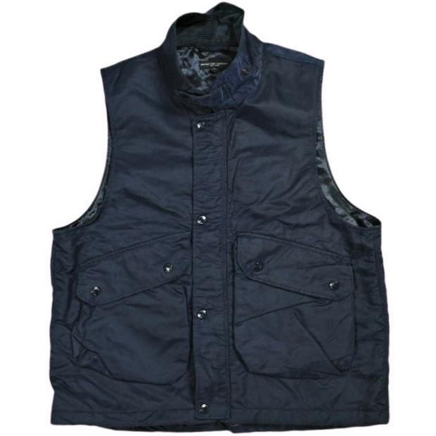 Engineered Garments エンジニアードガーメンツ Field Vest - Flight Satin Nylon フィールドベスト フライトサテンナイロン S Navy ジレ | 