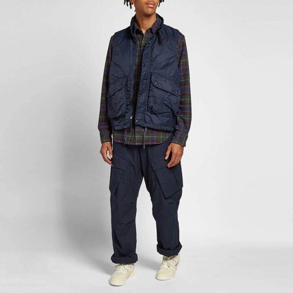 Engineered Garments エンジニアードガーメンツ Field Vest - Flight Satin Nylon フィールドベスト フライトサテンナイロン S Navy ジレ |  | 02