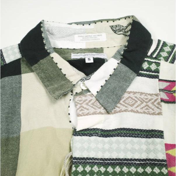 新品 Engineered Garments エンジニアードガーメンツ Combo Short Collar Shirt - Cotton Giraffe Jacquard コンボショートカラーシャツ S |  | 04