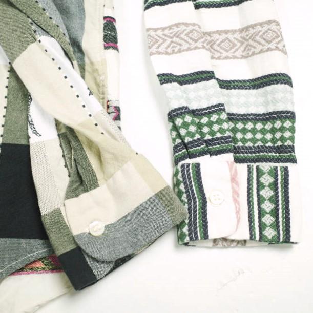 新品 Engineered Garments エンジニアードガーメンツ Combo Short Collar Shirt - Cotton Giraffe Jacquard コンボショートカラーシャツ S |  | 05