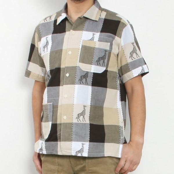 Engineered Garments エンジニアードガーメンツ Camp Shirt - Cotton Giraffe Jacquard キャンプシャツ コットンジラフジャガード S Beige |  | 02