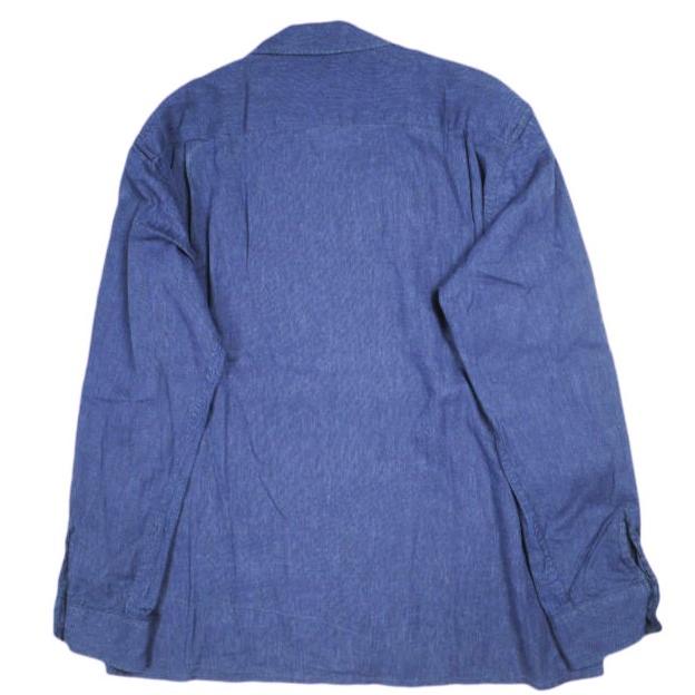 新品 Engineered Garments エンジニアードガーメンツ Classic Shirt - CL Solid クラシックシャツ コットンリネン ソリッド S Navy 開襟 |  | 01