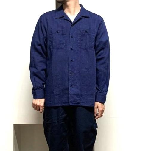 新品 Engineered Garments エンジニアードガーメンツ Classic Shirt - CL Solid クラシックシャツ コットンリネン ソリッド S Navy 開襟 |  | 02