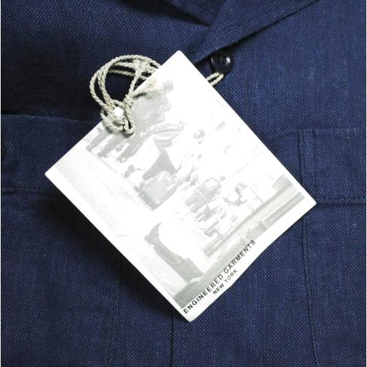 新品 Engineered Garments エンジニアードガーメンツ Classic Shirt - CL Solid クラシックシャツ コットンリネン ソリッド S Navy 開襟 |  | 03