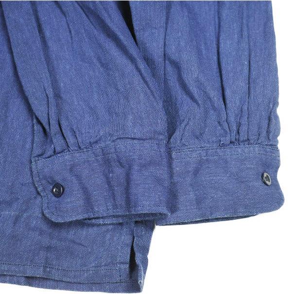 新品 Engineered Garments エンジニアードガーメンツ Classic Shirt - CL Solid クラシックシャツ コットンリネン ソリッド S Navy 開襟 |  | 05