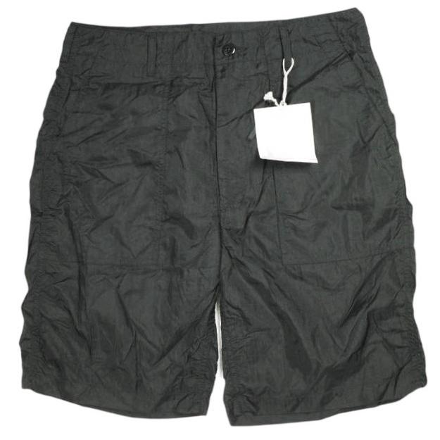 新品 Engineered Garments エンジニアードガーメンツ Fatigue Short - Nylon Micro Ripstop ファティーグショーツ S Black ショートパンツ | 