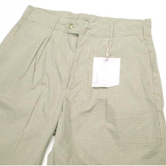 新品 Engineered Garments エンジニアードガーメンツ Sunset Short - Nyco Mini Tattersall サンセットショーツ S Khaki チェック パンツ |  | 04